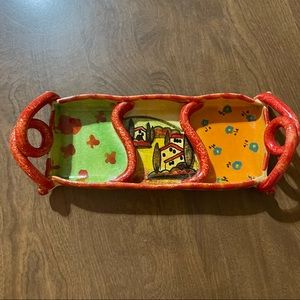 Ceramiche divided serving tray